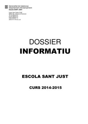 Dossier d'escola 2014-2015