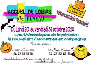 Programme d'activités des vacances de Toussaint 2014