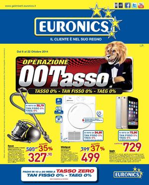 Volantino Euronics Galimberti dal 6 al 22 Ottobre 2014
