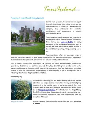 Irish Tourist Attractions