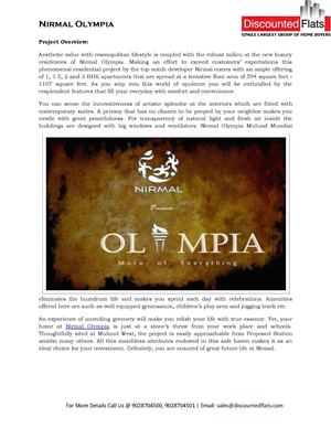  Nirmal Olympia Mulund West Mumbai New Launch by Nirmal Lifestyle