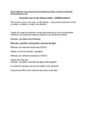 effectuer une recherche documentaire