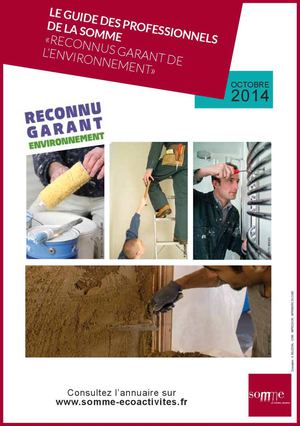 Le guide des professionnels de la Somme «reconnus garant de l’environnement»