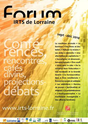 Forum-IRTS de Lorraine septembre - décembre 2014
