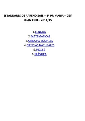 Estándares De Aprendizaje