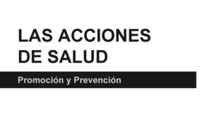 Las Acciones de Salud