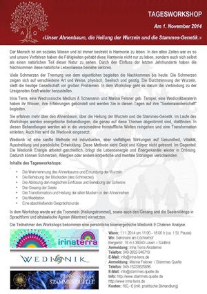 Flyer TIROL TAGESWORKSHOP