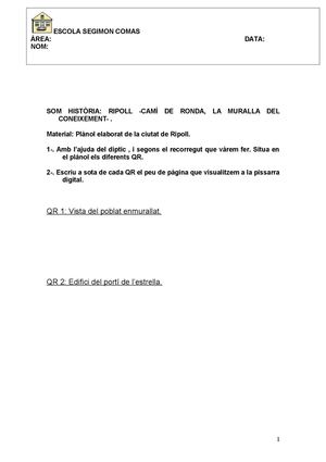 Som Història Recorregut Qr. Activitat.
