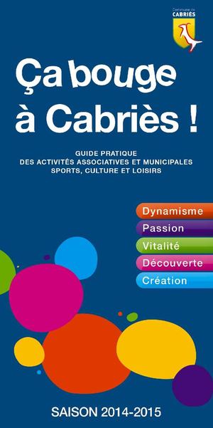 Guide des associations Cabriès-Calas 2014 2015 