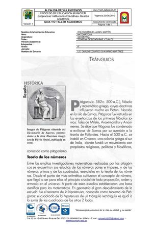 TEOREMA DE PITÁGORAS Y THALES