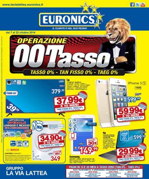 Volantino Euronics Via Lattea dal 7 al 22 Ottobre 2014