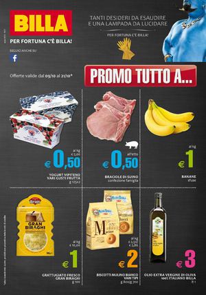 Volantino Billa 9-21 ottobre 