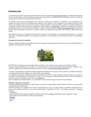 Introduccion a la nutricion