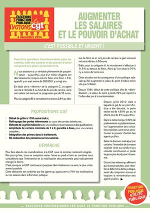 AUGMENTER LES SALAIRES ET LE POUVOIR D’ACHAT