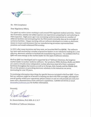FDA Compliance Letter
