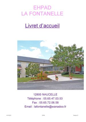 Livret d'accueil - la fontanelle