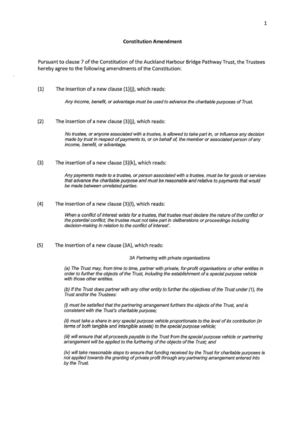 Auckland Harbour Bridge Pathway - Trust Deed Amendment 18 March 2014