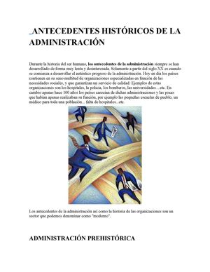Antecedentes Históricos De La Administración