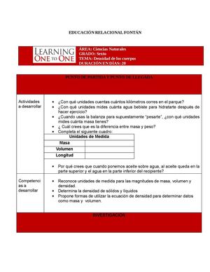 Densidad De Los Cuerpos