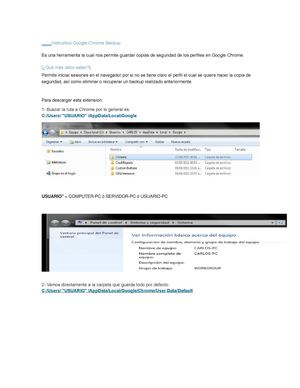 Instructivo Google Chrome Backup
