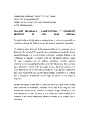 Realismo Pedagogico Informacion