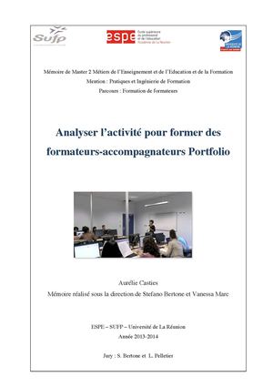 Memoire Accompagner la démarche portfolio Formation de formateurs