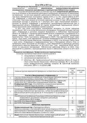 отчет за 2011 год