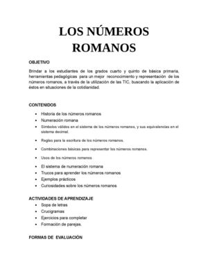 Los Números Romanos