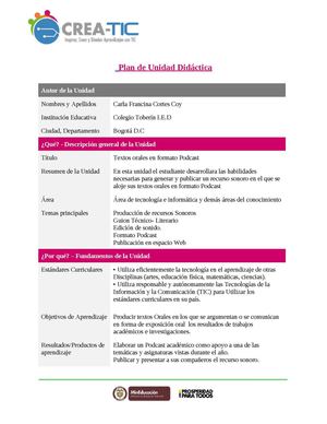 Plantilla Completa Plan De Unidad Didáctica
