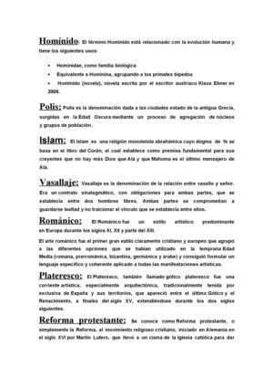 Vocabulario Definición