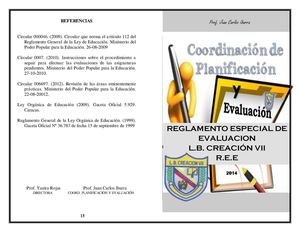Reglamento Especial De Evaluacion Librito