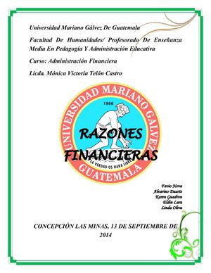 Razones Financieras