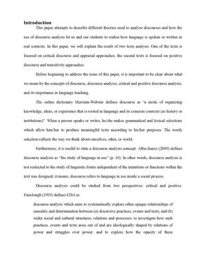 Migdo & Zulay Discourse Analysis Final Paper