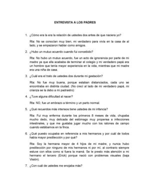 Entervista A Los Padres