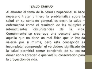 Introducción a la Salud Ocupacional