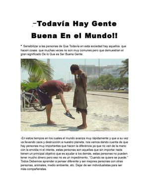 Todavía Hay Gente Buena En El Mundo
