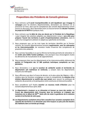 Propositions Adf Reforme