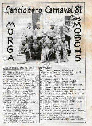 CANCIONERO DE LA MURGA "LOS MOCHS", 1981