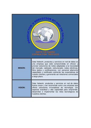 Data Network, Mision, Vision y Servicios
