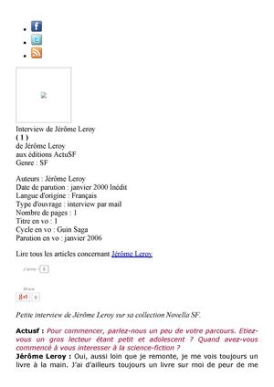 Jérôme Leroy L'ange gardien