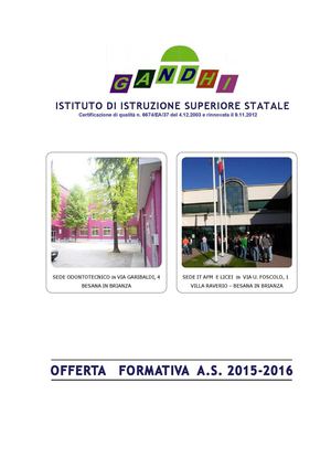Offerta formativa IIS "M.K.Gandhi" - Besana Brianza