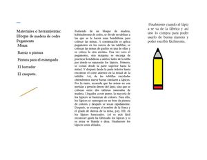 Triptico Del Lápiz De Madera