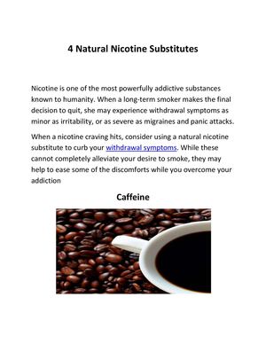 4 Natural Nicotine Substitutes