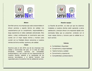 Portafolio De Servicios De Servi Net