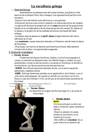 Escultura Griega (Resumen)