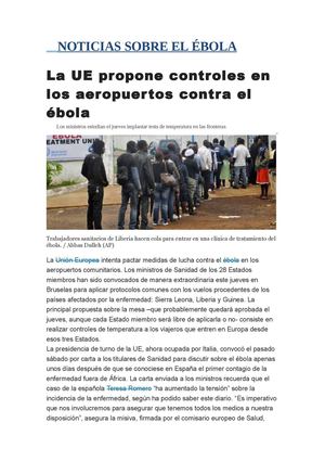Noticias Sobre El ÉBola
