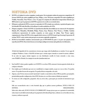 Historia Dvd