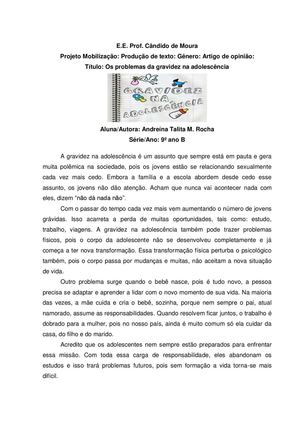 Os Problemas Da Gravidez Na Adolescencia