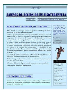 CAMPOS DE ACCIÓN DE UN FISIOTERAPEUTA