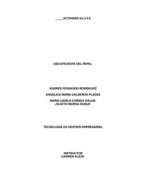 Manejo De Uso Eficiente Del Papel